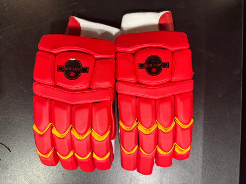Lady Bird Pro Red Cricket batting gloves