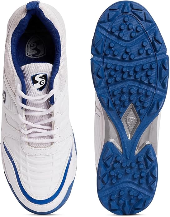 SG Steadler 6.0 Cricket Shoes White/Royal Blue