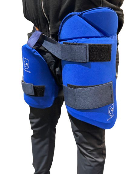 Gortonshire Combo Cricket Thigh Guard Blue