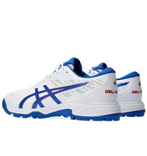 Asics GEL Peake 2 Cricket Shoes White and Tuna Blue