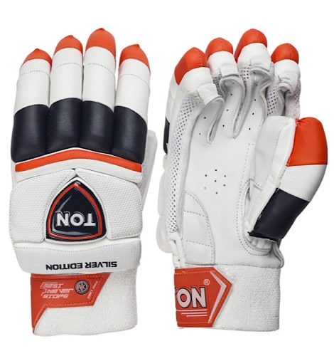 SS Ton Silver Cricket Batting Gloves