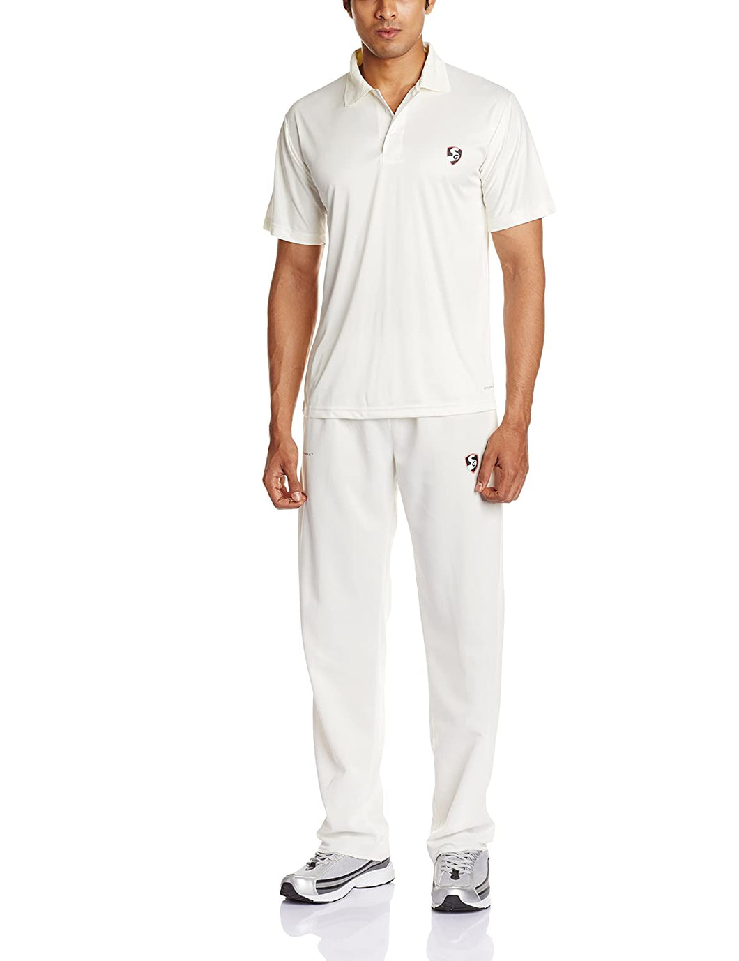 SG Club Cricket White Shirt Pant Set Uniform