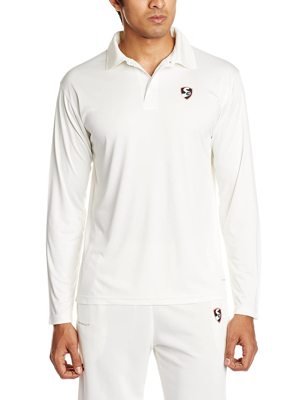 SG Club Full Sleeves Cricket White Shirt