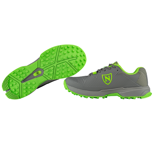 Newbery Elite All Rounder Pimple(Rubber Sole) Shoe - Grey / Green