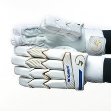 Gortonshire Armour White Cricket Batting Gloves