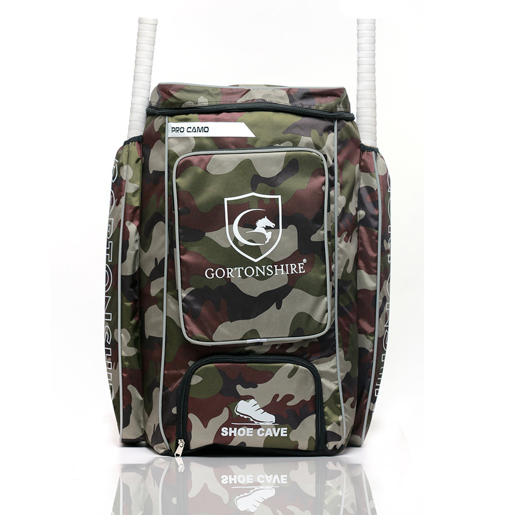 Gortonshire Pro Camo Cricket Duffle Kit Bag with Wheels