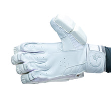 Gortonshire Shield White Cricket Batting Gloves