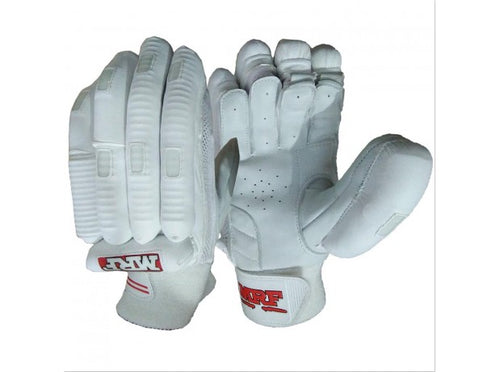 MRF Genius Grand Edition All White Cricket Batting Gloves