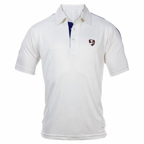 SG Century Cricket White Shirt Half Sleeve