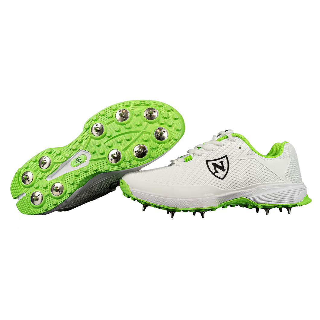 Newbery  Flexispike Elite All Rounder Cricket Shoes - White / Green