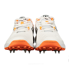 Newbery Cricket Shoes, Cricket Shoes, White Cricket Shoes, White Orange Cricket Shoes, Spikes