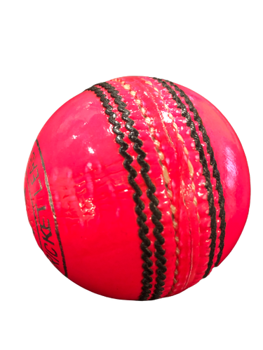 County Crown Pink Leather Cricket Ball