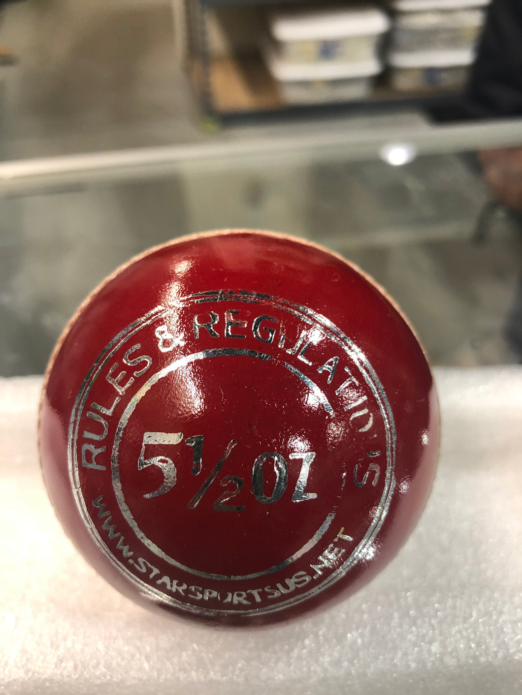 SSU Attack Red Leather Cricket Ball