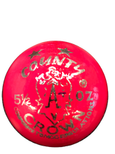 County Crown Pink Leather Cricket Ball