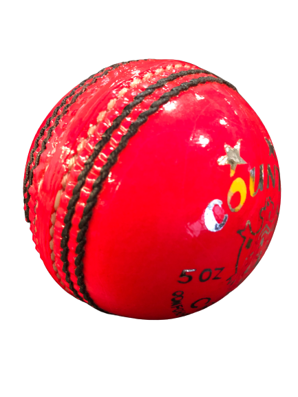 County Crown Pink Leather Cricket Ball