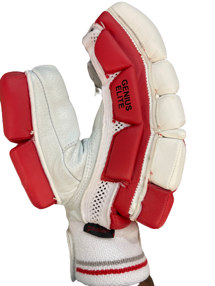 MRF Genius Elite Red Cricket Batting Gloves