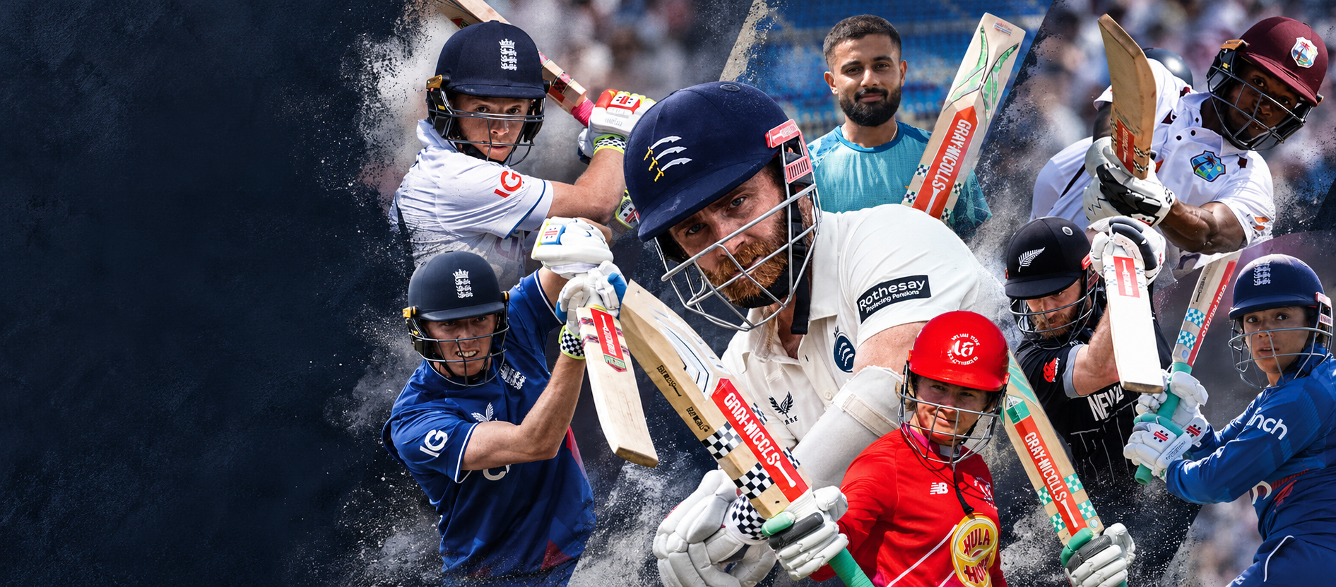 Gray-Nicolls player collage supplied by StarSportsUS